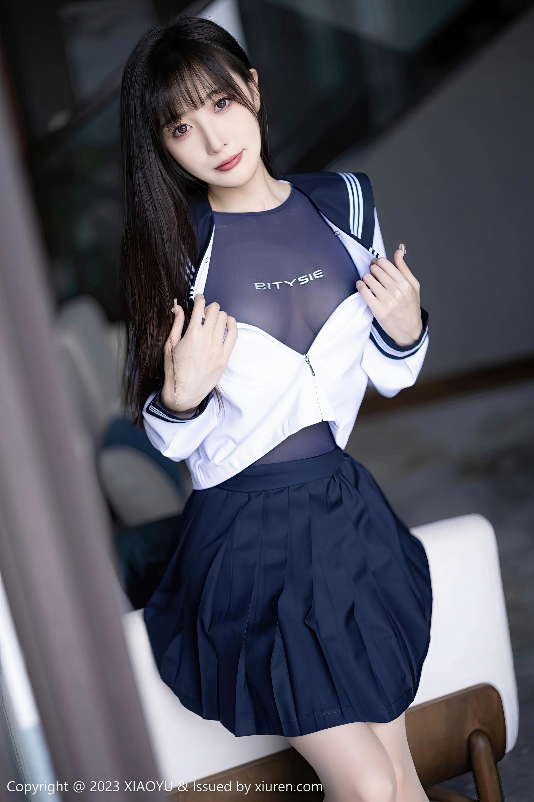 林星阑 - 学妹制服+黑色长筒袜贵州旅拍