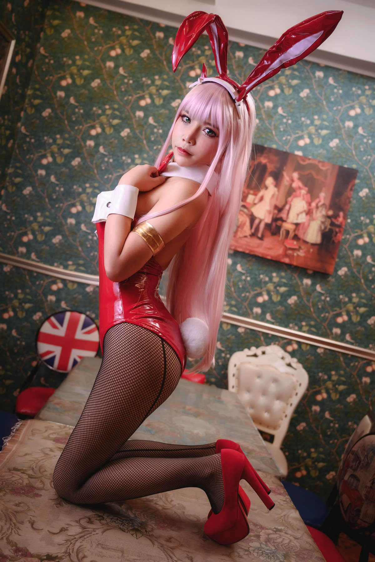 图片[32]-[Cosplay]抱走莫子 – 02 网袜兔女郎 – COSPLAY-御萝部落
